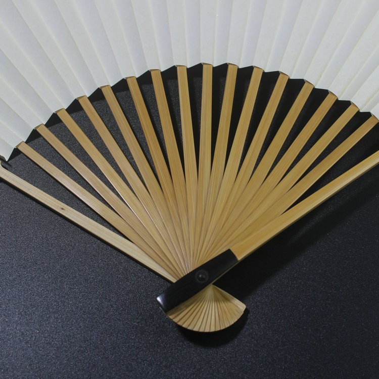 手工文玩摺扇水磨玉竹鑲嵌扇骨95寸18檔空白扇面收藏禮品坤扇推薦-細節圖8