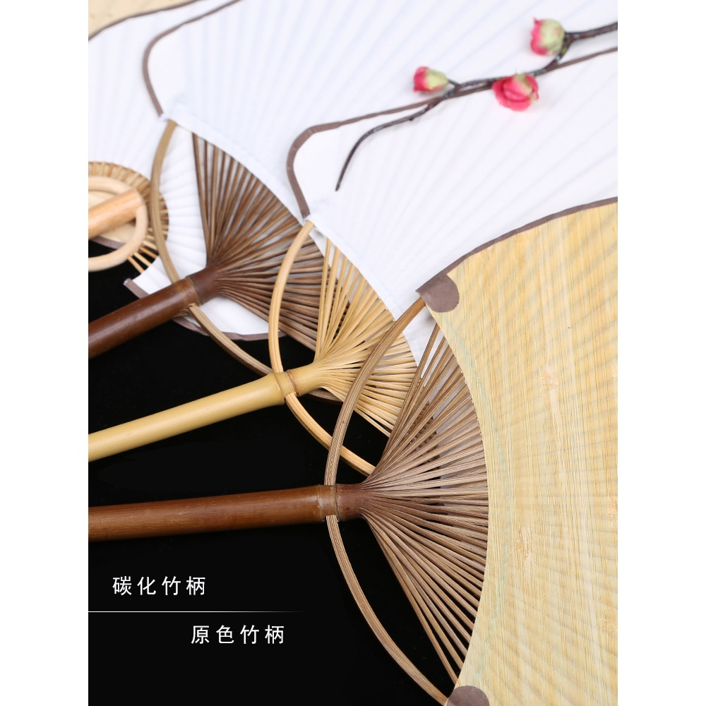高檔日式團扇宣紙空白 古風蒲扇diy手繪國畫水彩畫扇子圓扇芭蕉扇-細節圖5