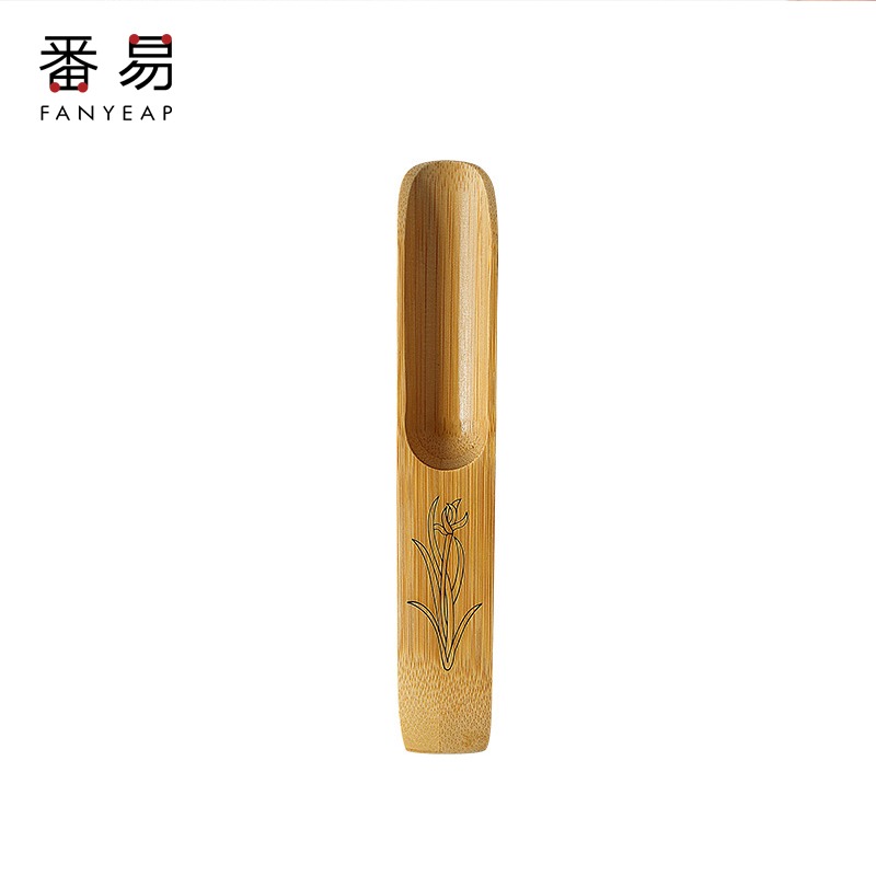 禪意賞茶荷竹製茶則茶針茶刀茶錐茶撥三件套裝配件茶勺茶鏟純手工-細節圖7