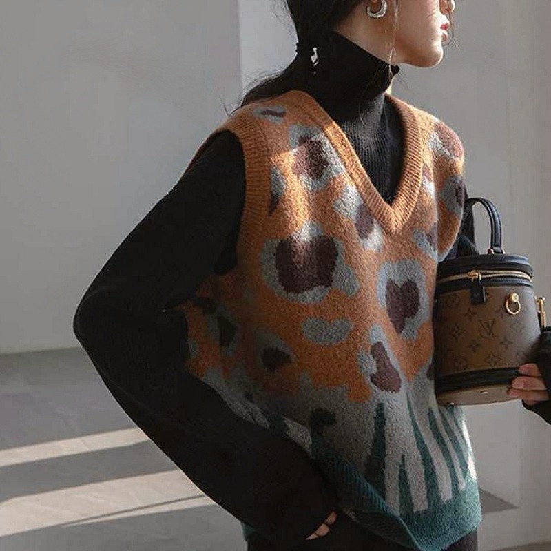 年春秋新款女士坎肩毛衣馬夾上衣針織小背心馬甲疊穿短款外搭-細節圖3