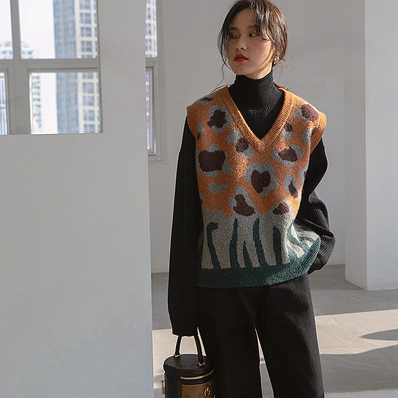 年春秋新款女士坎肩毛衣馬夾上衣針織小背心馬甲疊穿短款外搭-細節圖4