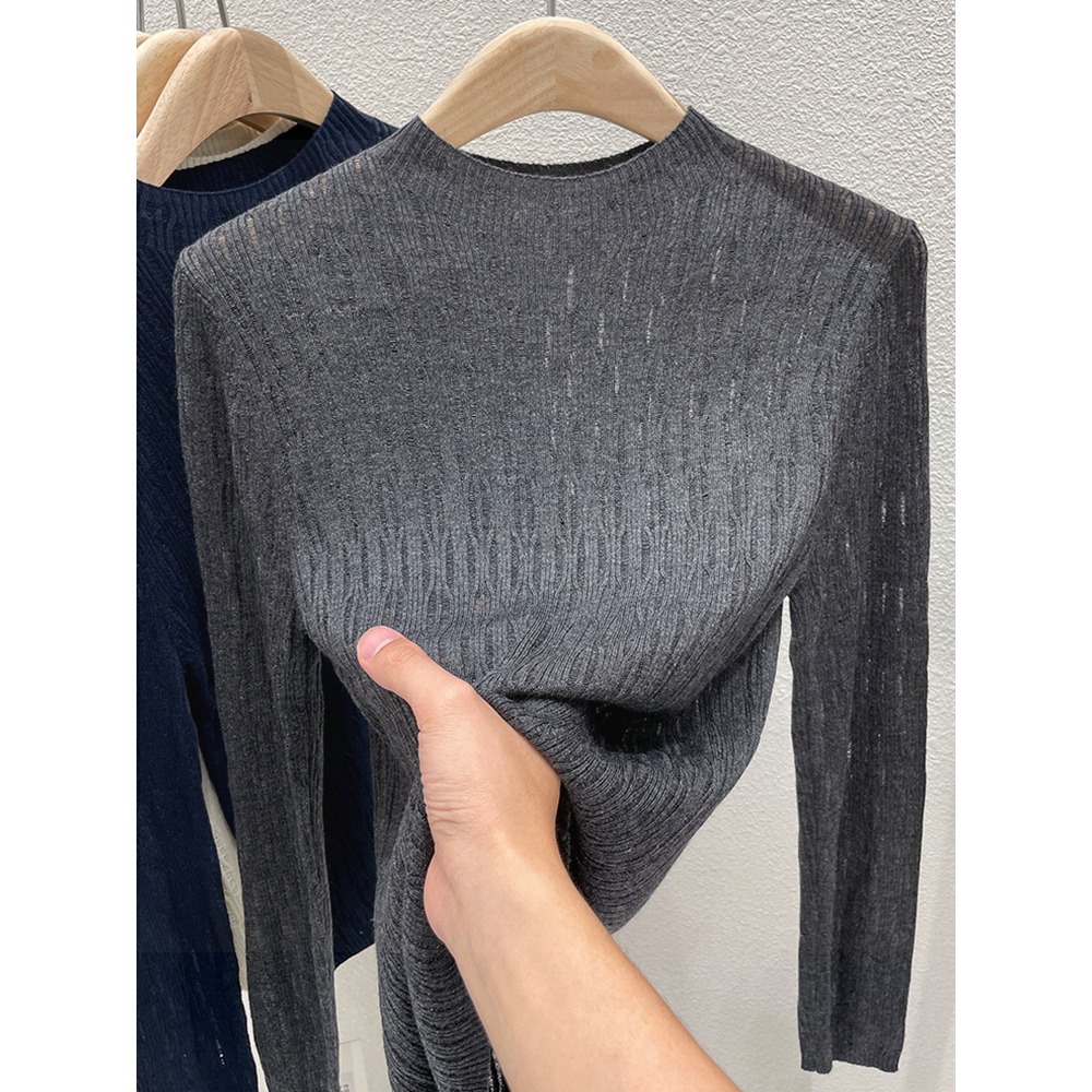 毛衣女秋冬內搭慵懶風上衣年新款早秋短款打底針織衫春秋外穿-細節圖2