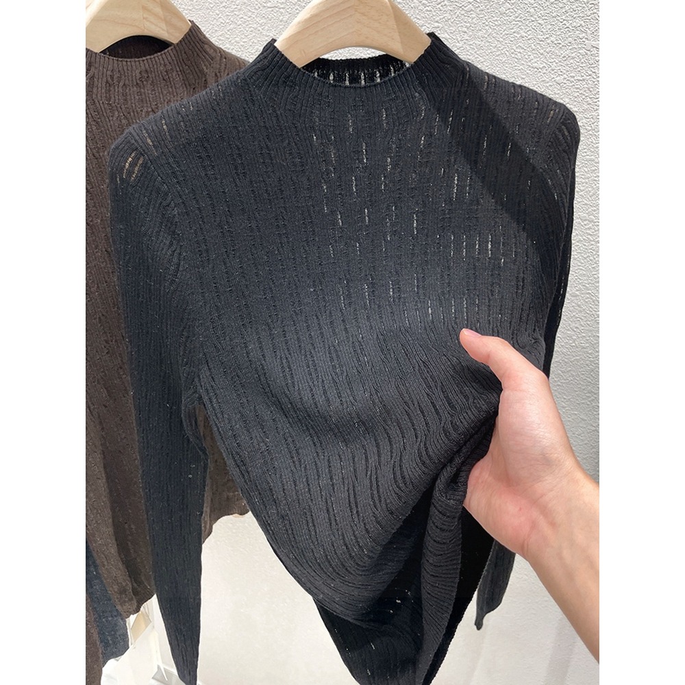 毛衣女秋冬內搭慵懶風上衣年新款早秋短款打底針織衫春秋外穿-細節圖5