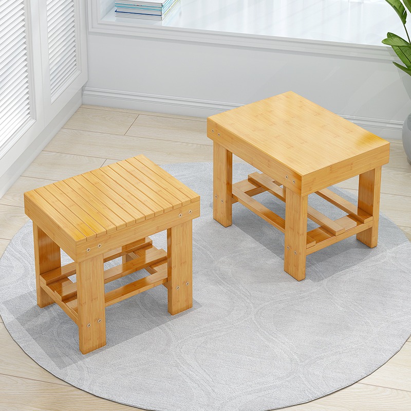小板凳方凳兒童換鞋凳小竹凳子矮凳家用沙發客廳茶幾凳腳凳洗衣凳-細節圖2