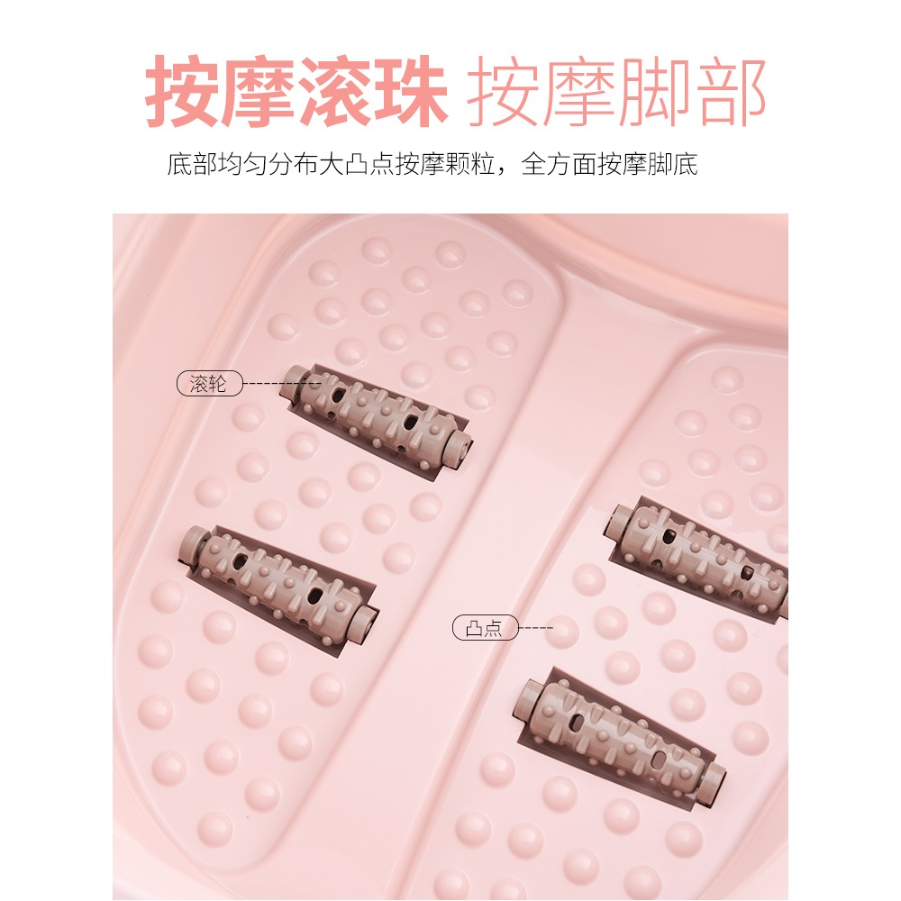 可折疊泡腳桶便攜式洗腳盆泡腳盆家用足浴盆塑料過小腿浸腳袋伸縮-細節圖5
