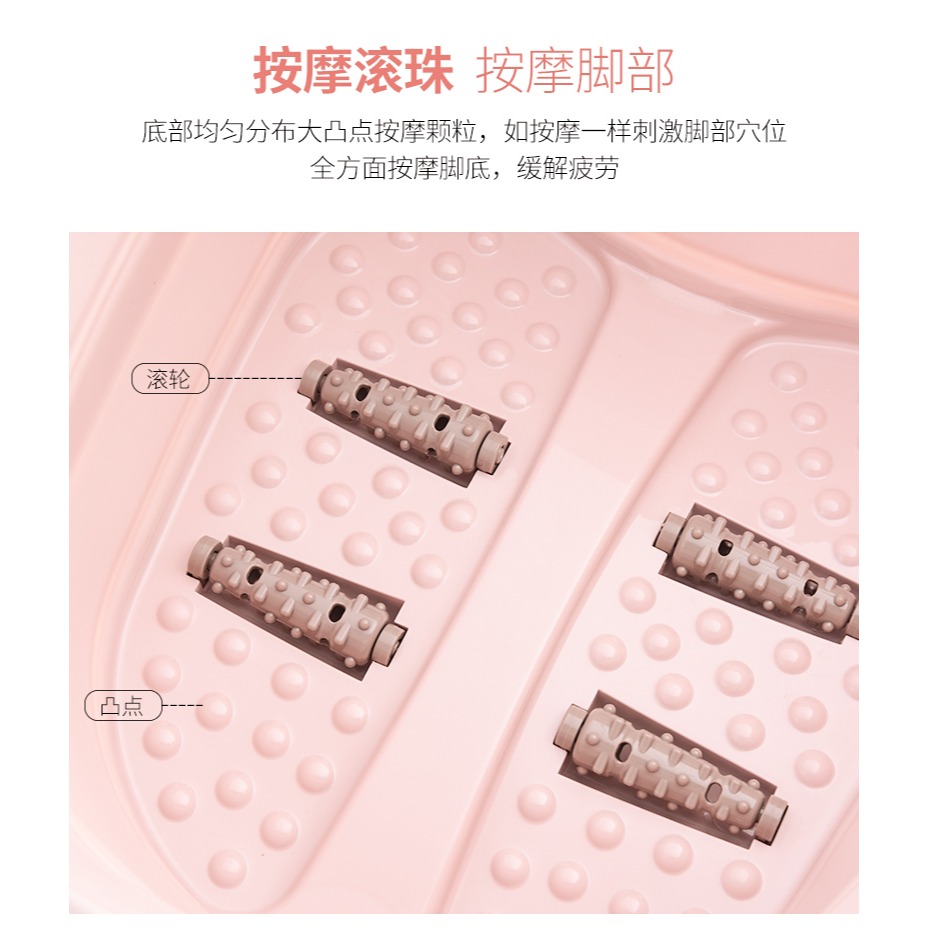 可折疊泡腳桶便攜式洗腳盆泡腳盆家用足浴盆塑料過小腿浸腳袋伸縮-細節圖8