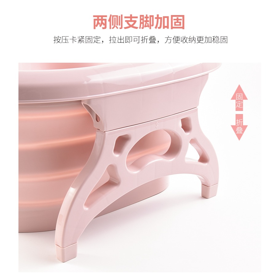 可折疊泡腳桶便攜式洗腳盆泡腳盆家用足浴盆塑料過小腿浸腳袋伸縮-細節圖9