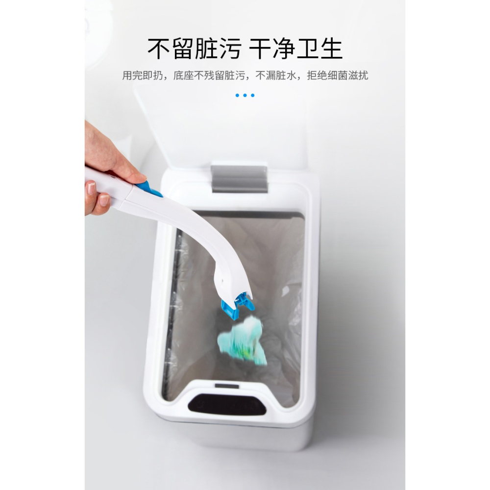 一次性馬桶刷子可拋式清潔神器去無死角擦洗廁所家用長柄套裝除垢-細節圖9