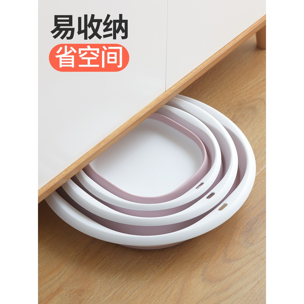 可折疊盆便攜式旅行洗臉盆子家用壓縮盆學生宿舍用洗屁股大號小號-細節圖3