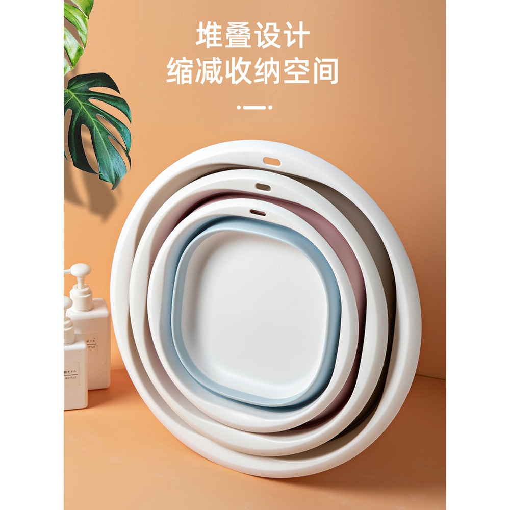 可折疊盆便攜式旅行洗臉盆子家用壓縮盆學生宿舍用洗屁股大號小號-細節圖4