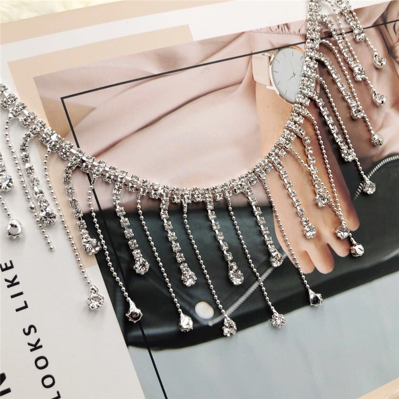 鉆鏈水鉆流蘇diy服裝裝飾釘珠材料配件流蘇鉆鏈條超閃2019新款-細節圖2