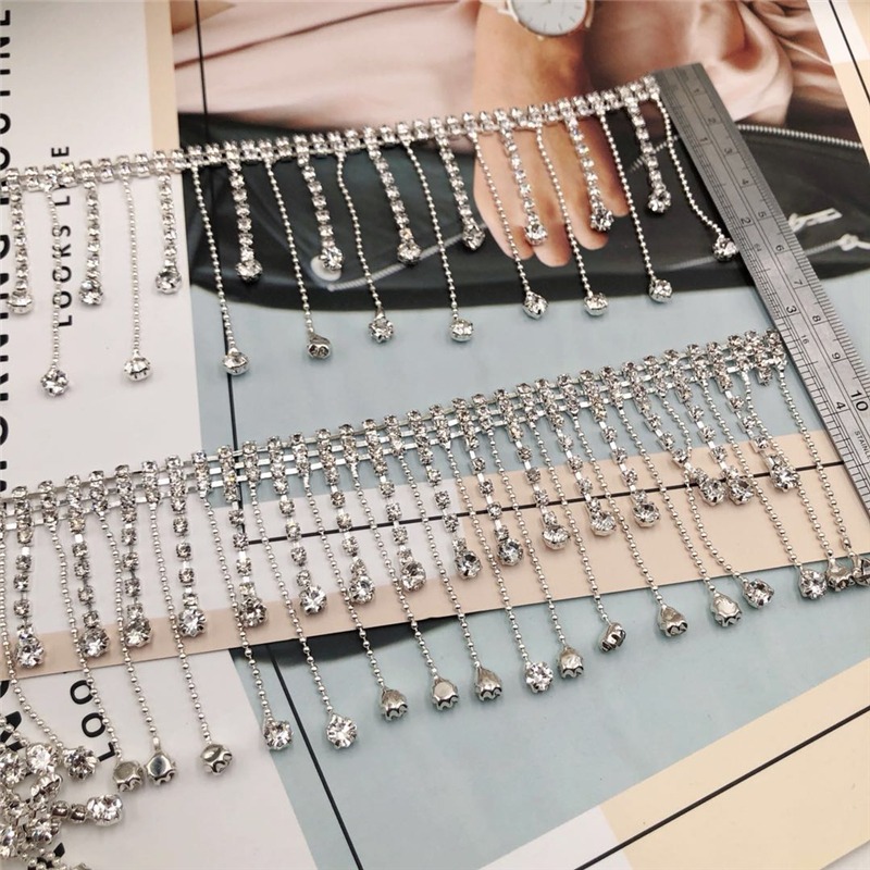 鉆鏈水鉆流蘇diy服裝裝飾釘珠材料配件流蘇鉆鏈條超閃2019新款-細節圖4