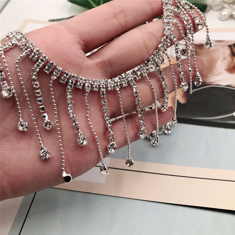 鉆鏈水鉆流蘇diy服裝裝飾釘珠材料配件流蘇鉆鏈條超閃2019新款-細節圖5