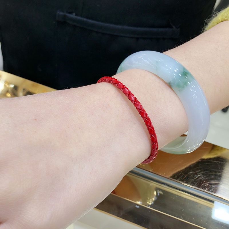 S925銀本命年紅繩男女情侶手鏈百搭六子真言編織紅黑皮繩禮物-細節圖3