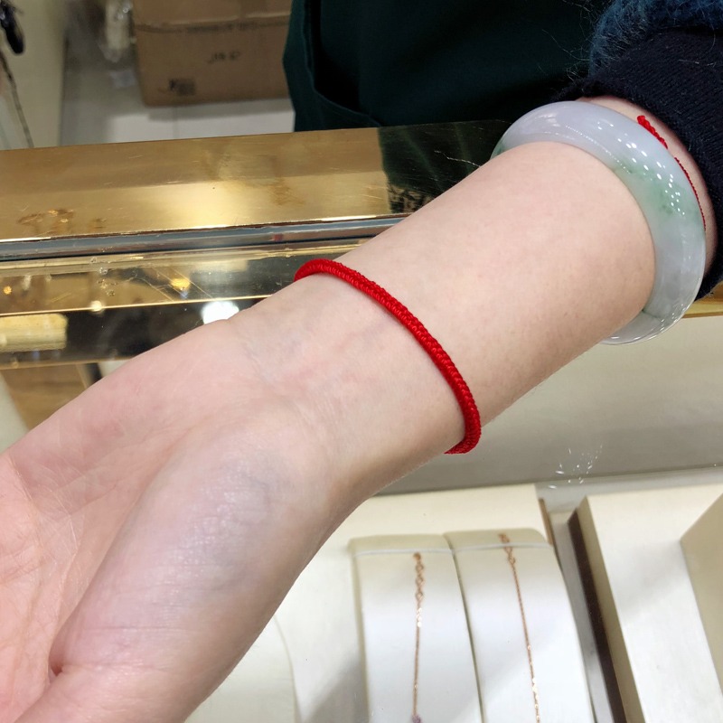 本命年紅繩手鏈女S925銀手工編織原創手作復古百搭手繩男女同款-細節圖4
