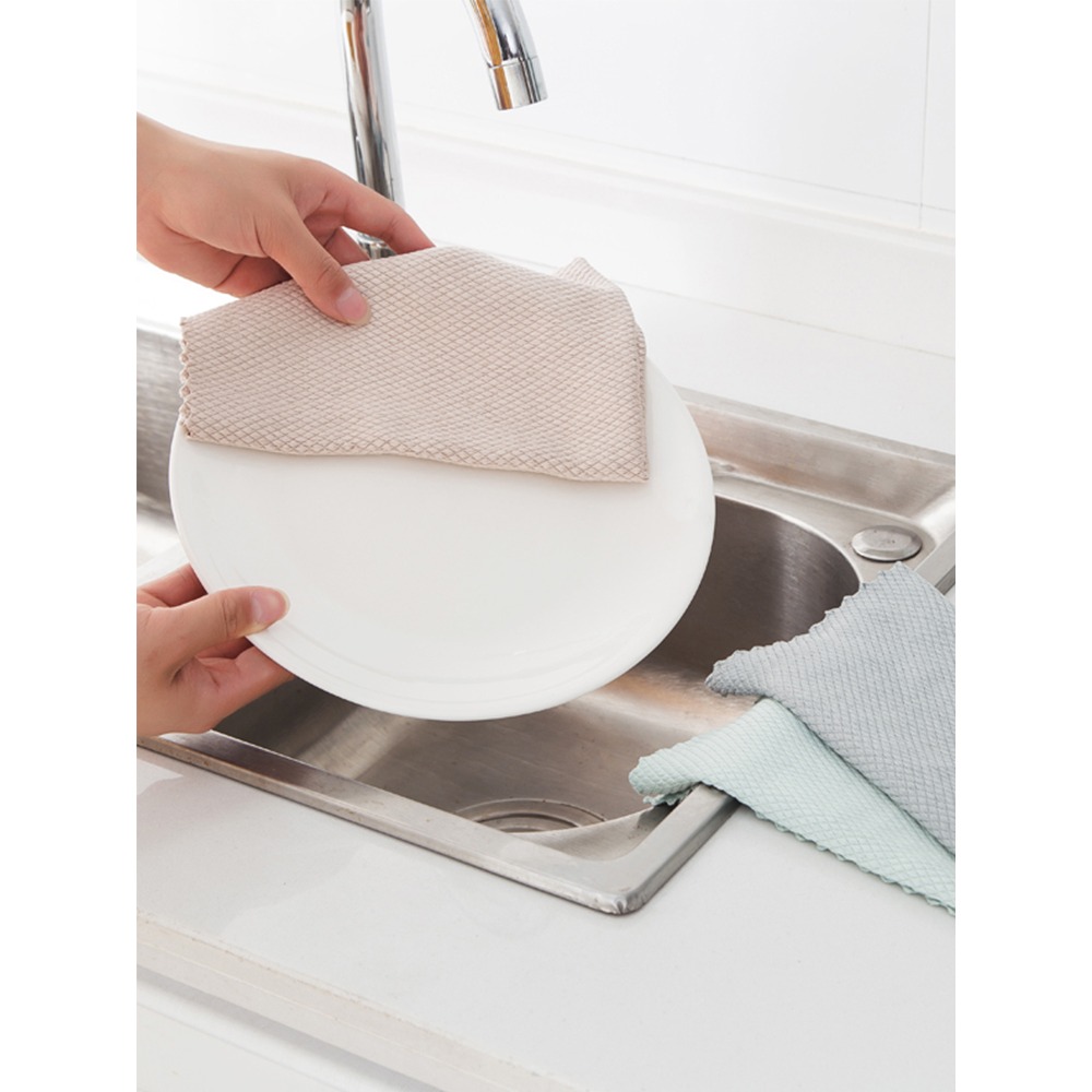 擦玻璃清潔布魚鱗抹布擦鏡子神器吸水無痕家用家務清潔擦桌子不留-細節圖2