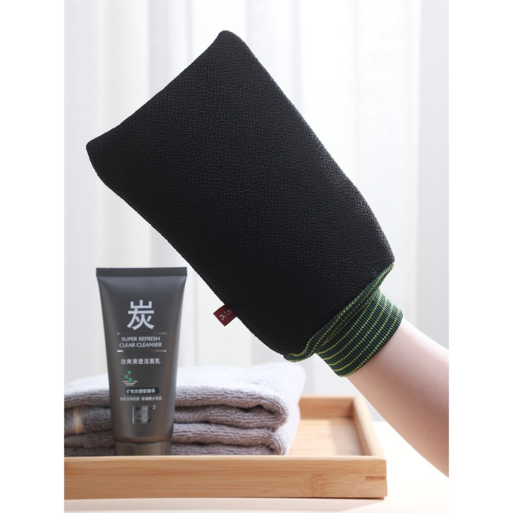 搓澡巾男士專用強力搓泥粗砂擦澡堂洗澡搓澡神器大號特粗加厚竹炭-細節圖4