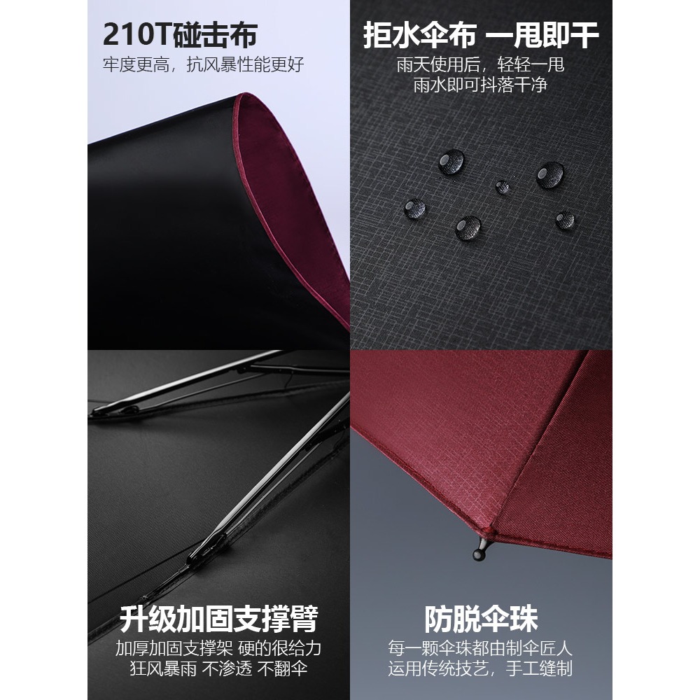 天堂傘雨傘大號加大加固折疊三折晴雨兩用傘防曬遮陽傘太陽傘男女-細節圖4