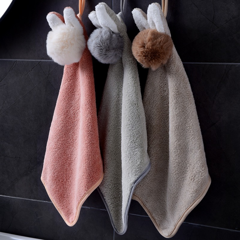 廚房擦手巾掛式可愛衛生間浴室加厚小毛巾幼兒園兒童吸水擦手毛巾-細節圖2