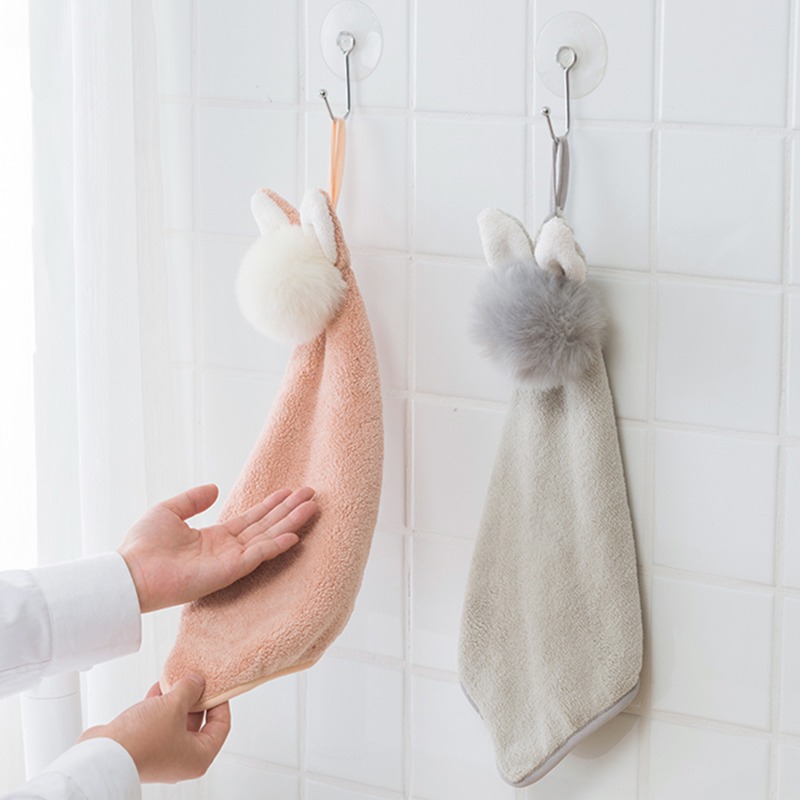 廚房擦手巾掛式可愛衛生間浴室加厚小毛巾幼兒園兒童吸水擦手毛巾-細節圖3