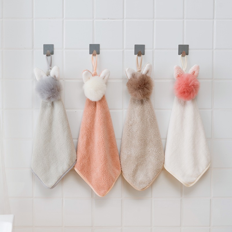 廚房擦手巾掛式可愛衛生間浴室加厚小毛巾幼兒園兒童吸水擦手毛巾-細節圖4