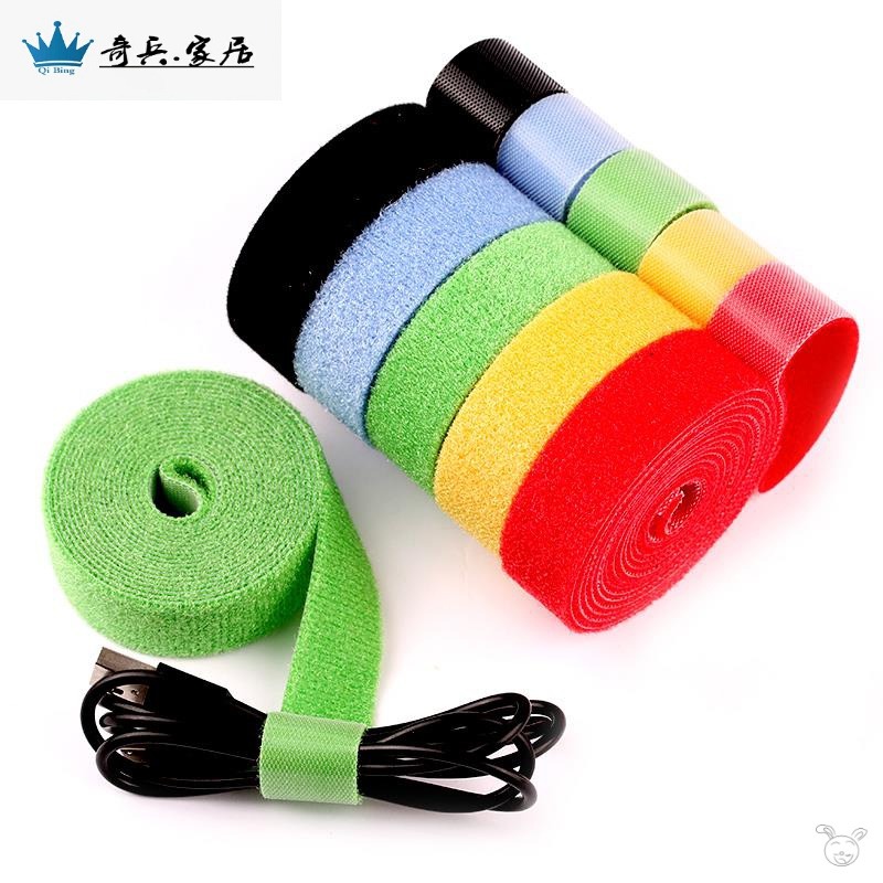 花背對背魔術貼扎帶理線帶收納線電腦數據線電線繞線器綁線自粘帶-細節圖5