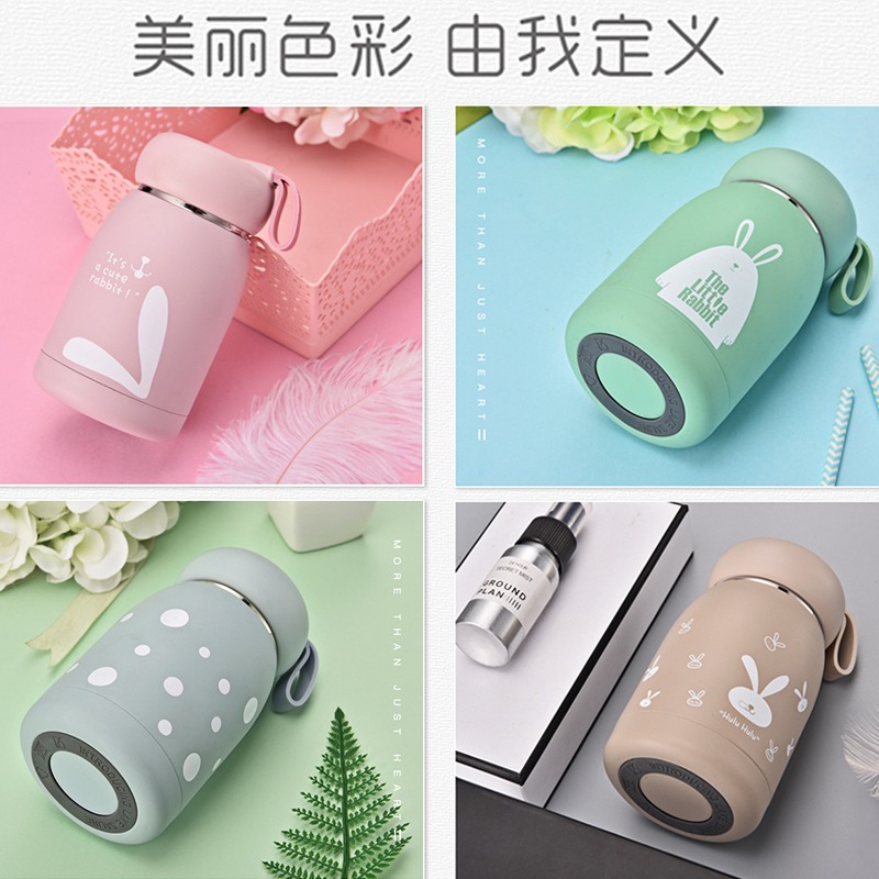 小保溫杯迷便攜小巧女士網紅款可愛小容量水杯女學生呆萌杯子-細節圖3