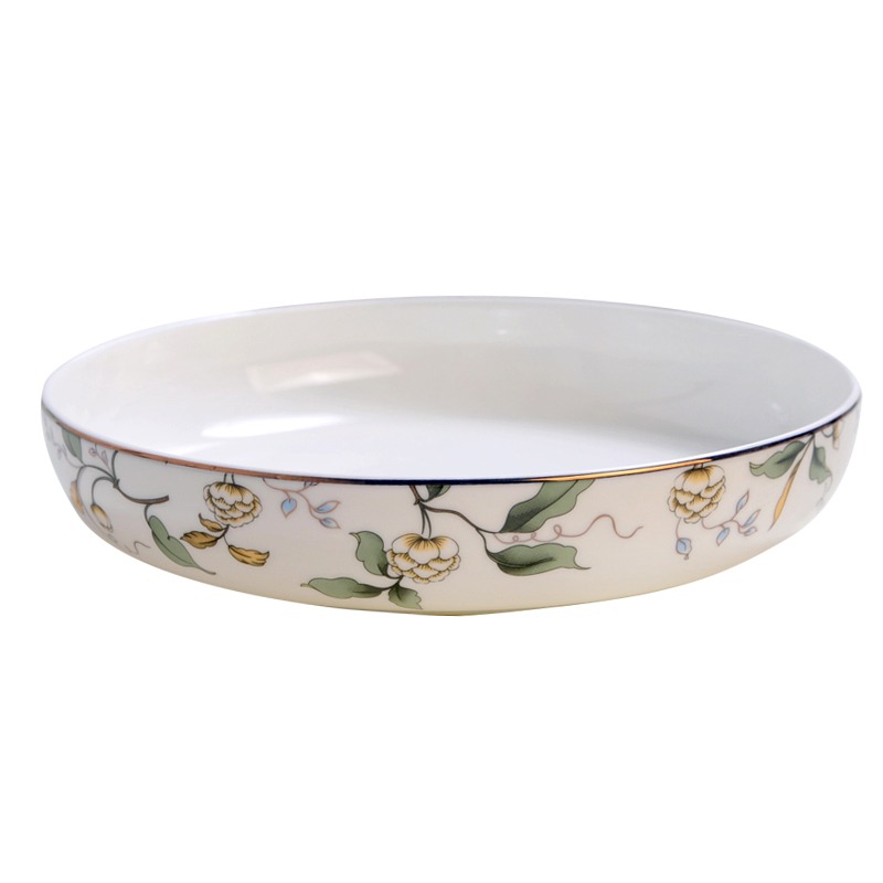 骨瓷盤子菜盤家用陶瓷創意大號小號深盤焗飯窩盤日式湯盤-細節圖5