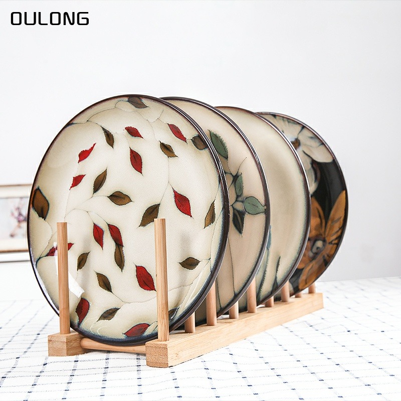 陶瓷盤菜盤家用日式創意個性網紅餐廳藝術盤好看的盤子微波爐餐具-細節圖3