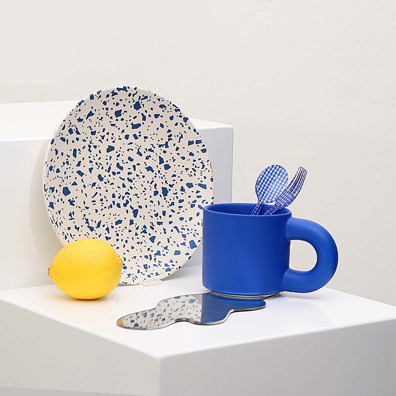 北歐創意野餐盤子ins風手繪竹纖維盤餐盤野餐兒童餐具-細節圖4