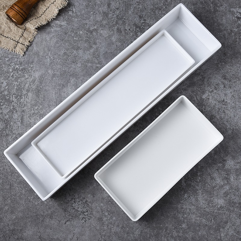 密胺長方熟食盤豬肉展示盤特色火鍋蔬菜菇類拼盤燒烤盤烤串託盤-細節圖4