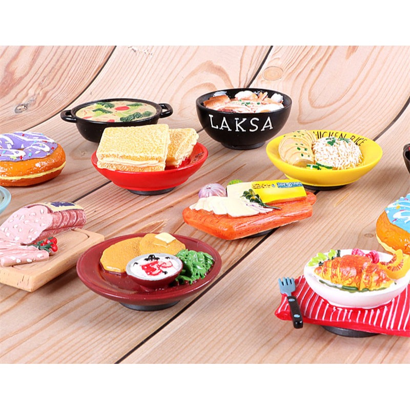 食物冰箱貼家居裝飾磁貼磁鐵蛋糕麪包立體創意磁性貼可愛仿真-細節圖7