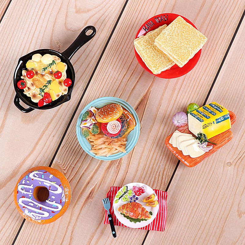 食物冰箱貼家居裝飾磁貼磁鐵蛋糕麪包立體創意磁性貼可愛仿真-細節圖8