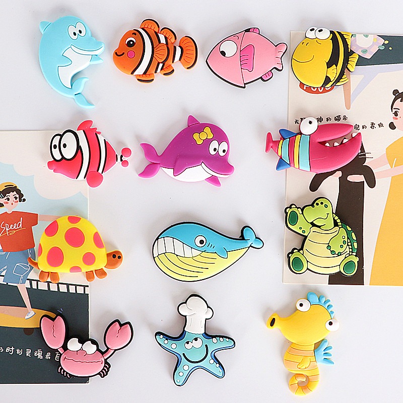 個性創意北歐ins冰箱貼卡通水果冰淇淋蛋糕動物可愛磁性貼-細節圖2