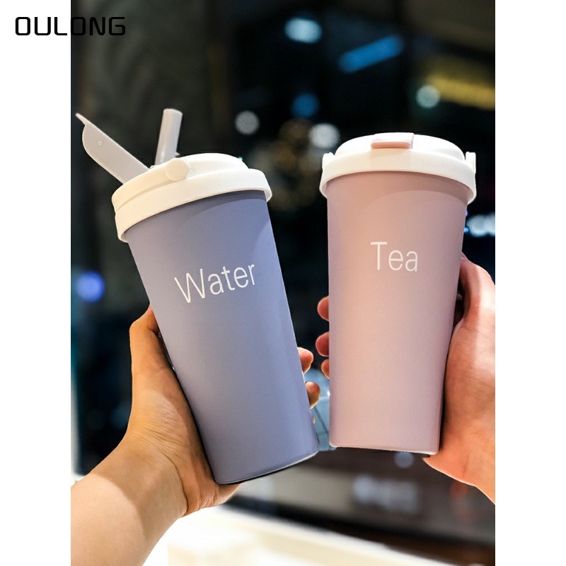 水杯簡約清新森系INS北歐少女心學生可愛保溫杯吸管大人杯子便攜-細節圖2