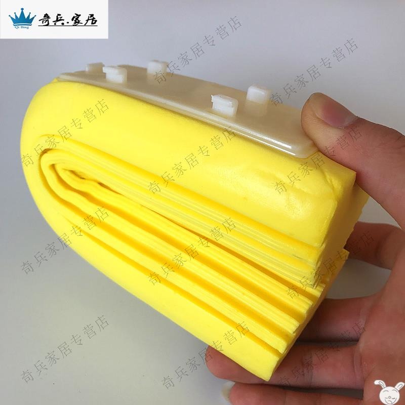 吸水對折式海綿拖把頭替換28cm33cm通用家用寬口窄口折疊擠水膠棉-細節圖5