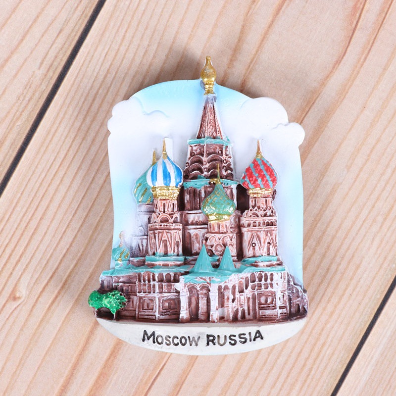 旅遊紀念品俄羅斯冰箱貼聖彼得堡出國送朋友禮物立體樹脂磁貼-細節圖2