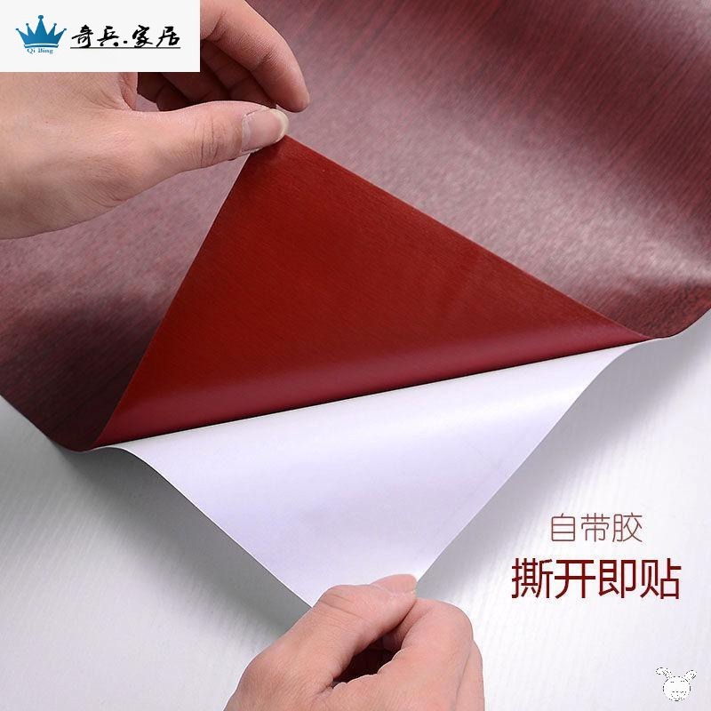 實木門框門貼紙防水可擦洗傢俱桌子衣櫃櫃子翻新木紋自粘墻紙墻貼-細節圖2