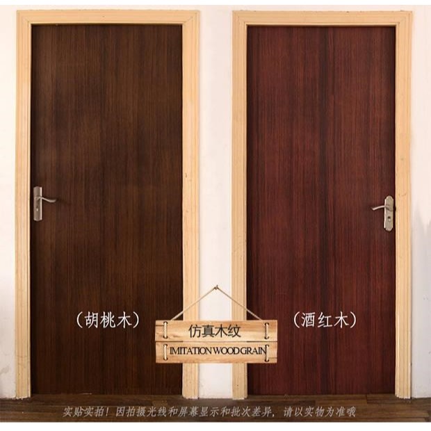 實木門框門貼紙防水可擦洗傢俱桌子衣櫃櫃子翻新木紋自粘墻紙墻貼-細節圖6