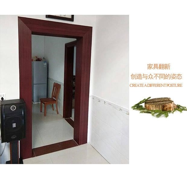 實木門框門貼紙防水可擦洗傢俱桌子衣櫃櫃子翻新木紋自粘墻紙墻貼-細節圖8