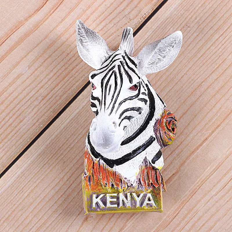 非洲野生動物創意仿真冰箱貼磁性貼肯尼亞敘利亞英國出國旅遊紀念-細節圖10