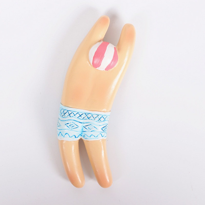 冰箱貼立體情侶游泳娃娃鯊魚磁貼創意小禮品-細節圖9