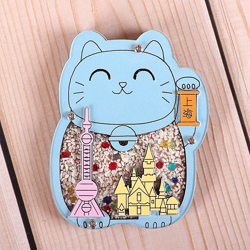 上海特色創意卡通冰箱貼旅遊紀念品磁貼東方明珠白玉蘭送老外出國-細節圖2