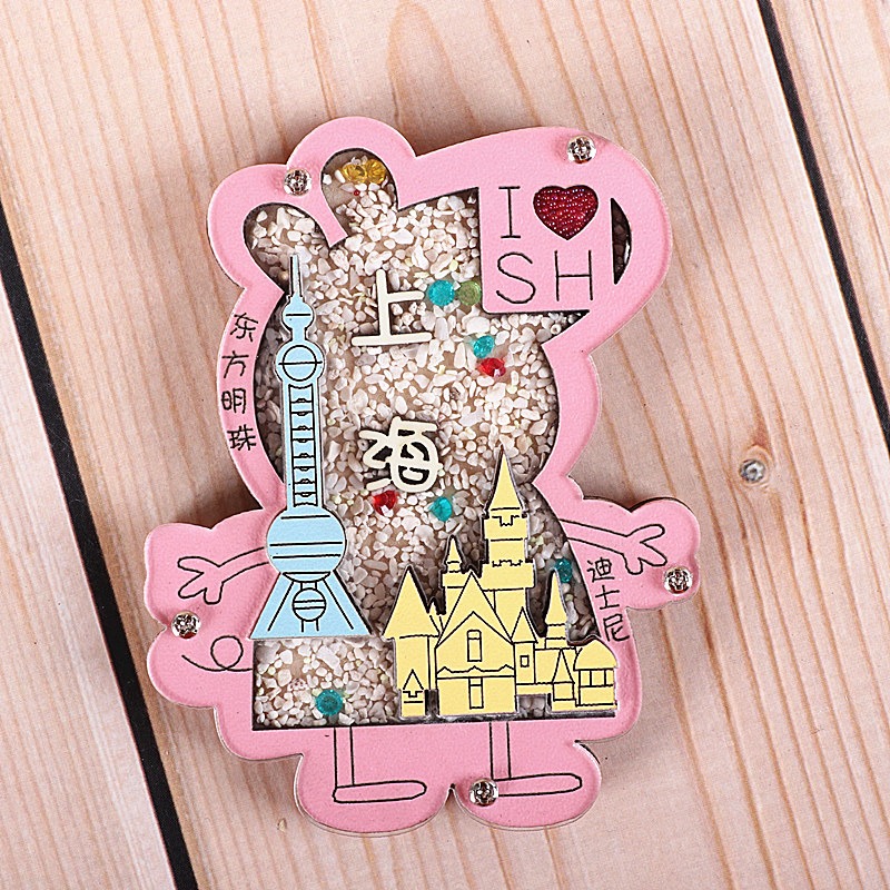 上海特色創意卡通冰箱貼旅遊紀念品磁貼東方明珠白玉蘭送老外出國-細節圖4