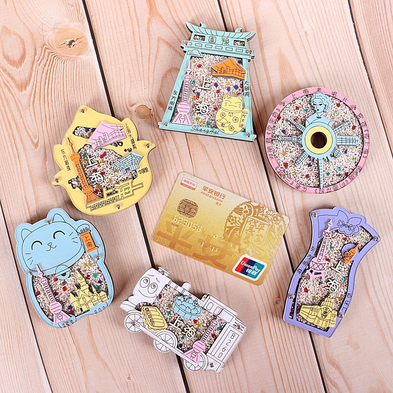 上海特色創意卡通冰箱貼旅遊紀念品磁貼東方明珠白玉蘭送老外出國-細節圖5