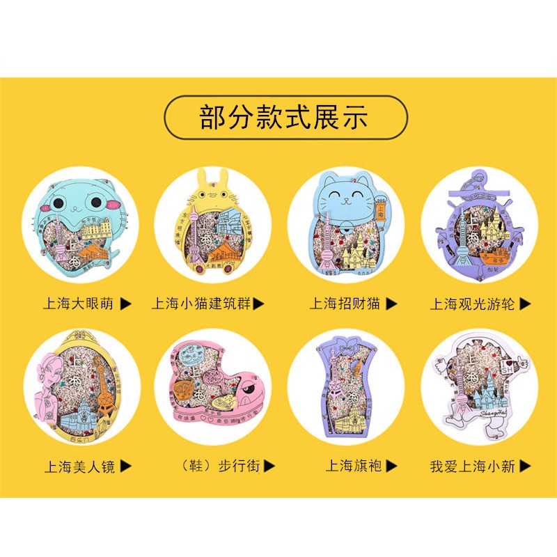 上海特色創意卡通冰箱貼旅遊紀念品磁貼東方明珠白玉蘭送老外出國-細節圖7