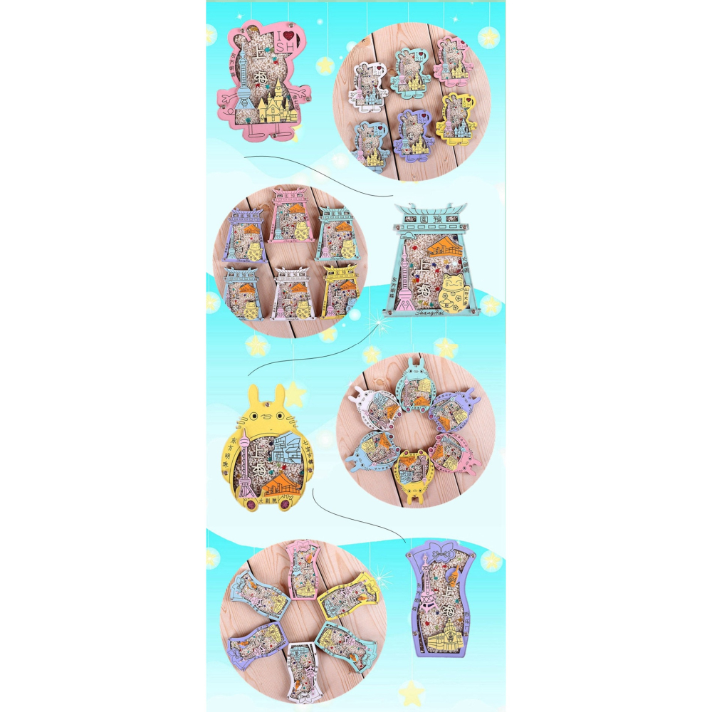 上海特色創意卡通冰箱貼旅遊紀念品磁貼東方明珠白玉蘭送老外出國-細節圖9