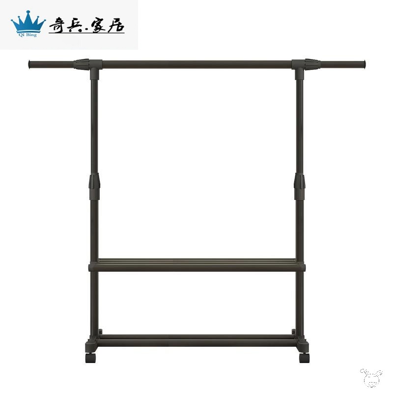 室內家用臥室內晾衣架落地式折疊單桿式簡易結實陽臺掛衣服架子-細節圖4