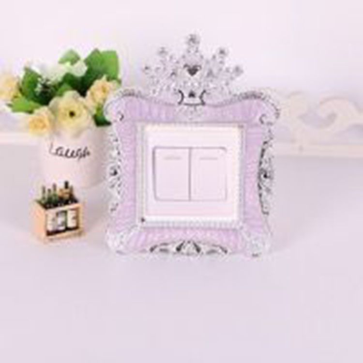 墻貼開關保護套插座貼開關套裝飾防塵罩皇冠花色飾物防塵貼開關貼-細節圖10