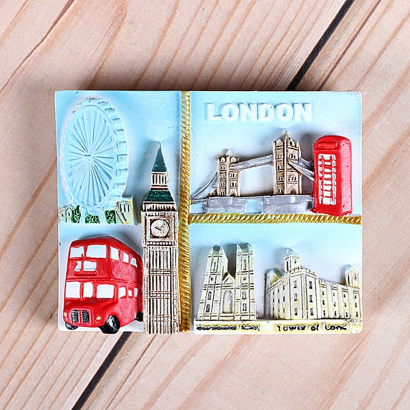 英國倫敦冰箱貼旅遊紀念品大本鐘電話亭建築風景送老外出國禮品-細節圖3